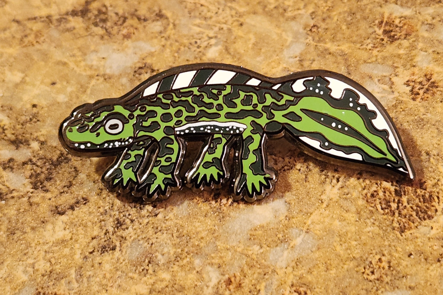 Marbled newt pin