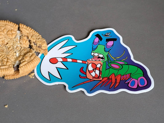 Punchy sticker